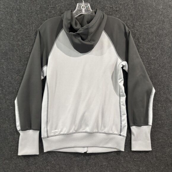 Nike Therma-Fit Jacket Women's Small Gray Full Zip Fleece Hoodie Hooded - Picture 3 of 9